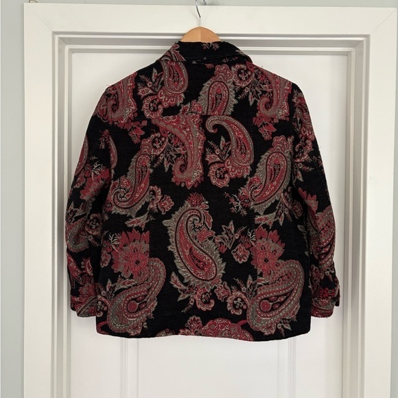 Chico’s Paisley Button Jacket Size 1/M - Picture 5 of 6